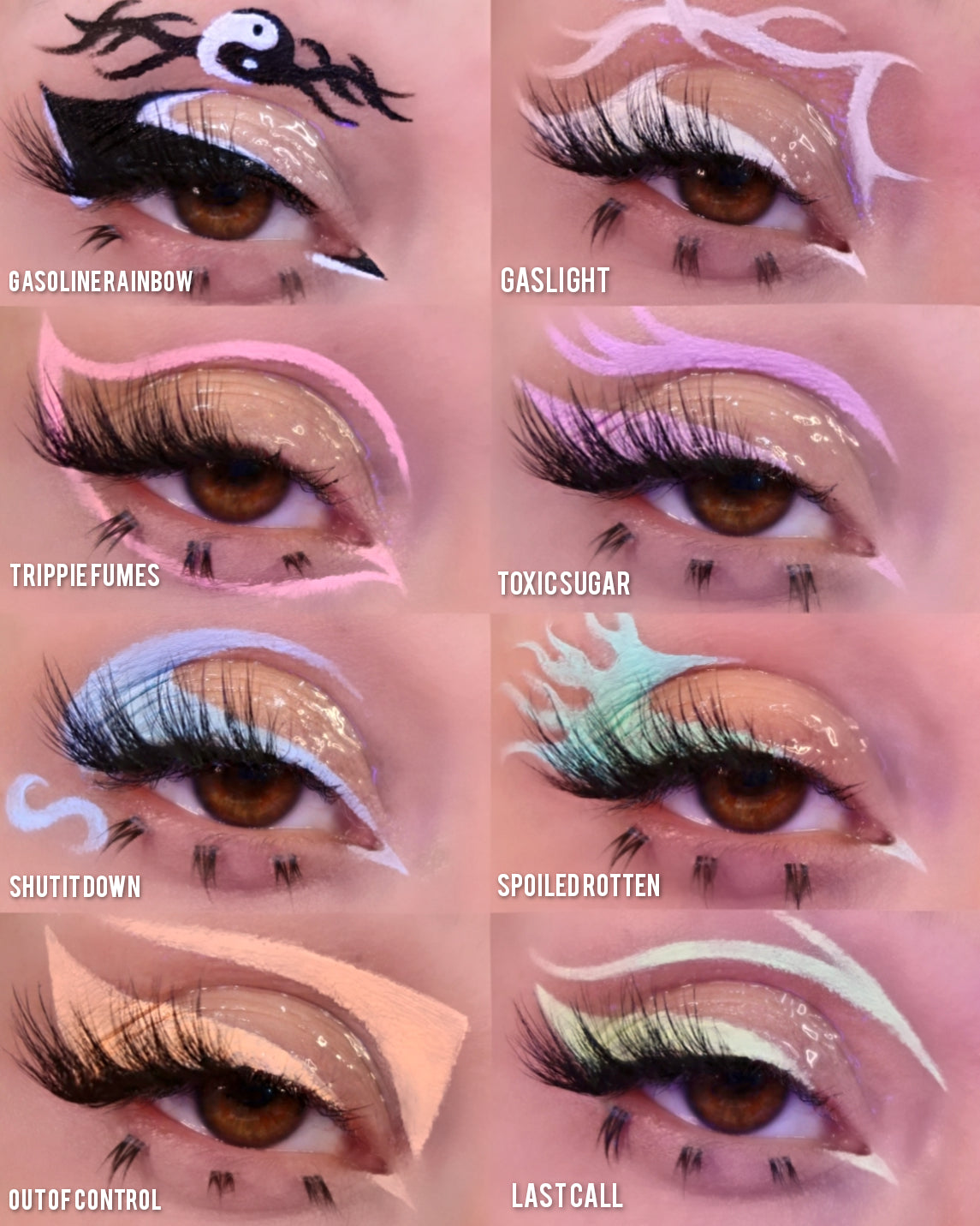 TOXIC WASTE GRAPHIC EYELINER PIGMENTED WATER ACTIVATED HYDRO EYELINER PAINT POD PASTEL UV NEON PIGMENT