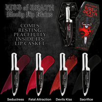 KISS of DEATH Bloody Lip Stains Full Collection | All 4 Shades | Makeup ...