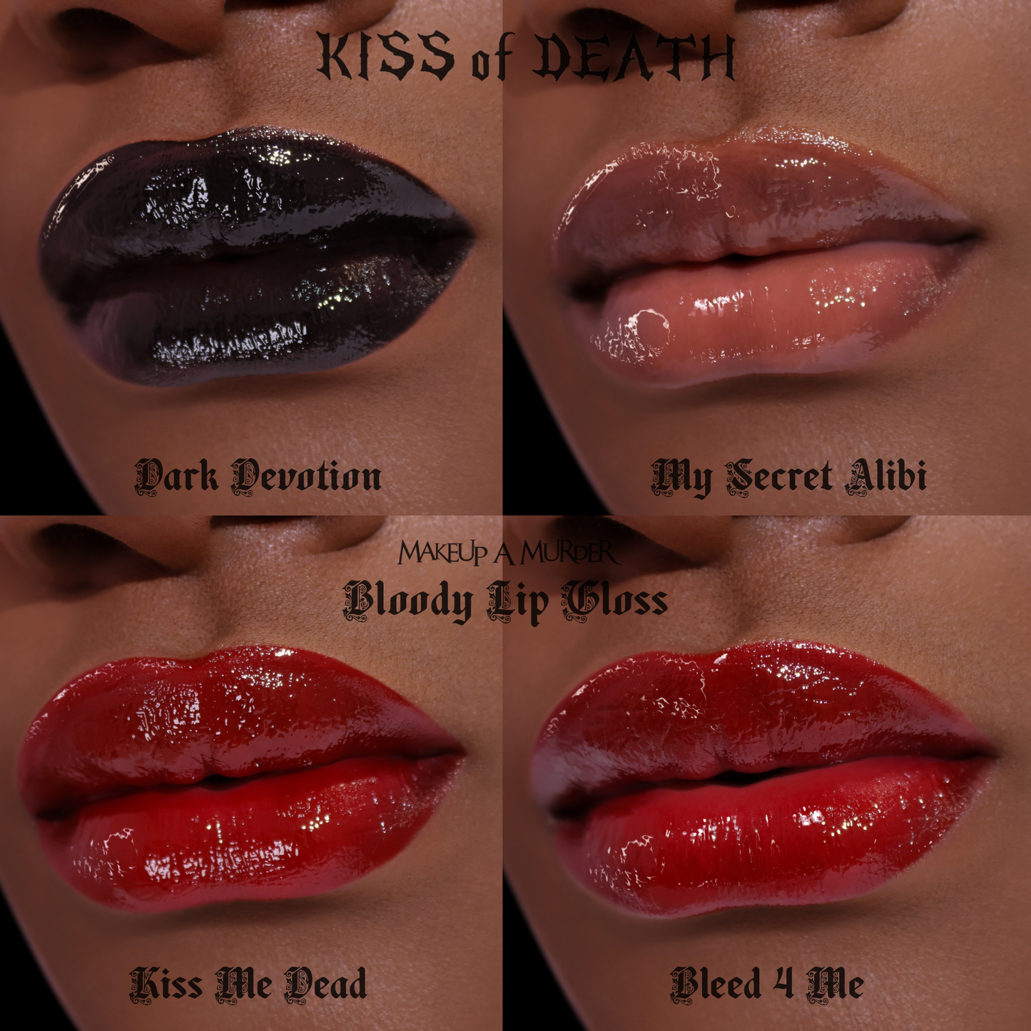 KISS OF DEATH Bloody Lip Glosses (Full Collection)