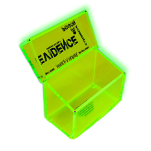 Load image into Gallery viewer, evidence case case evidence poison pigment crime scene makeup poison alt grunge alternative brands makeup murder makeup box acrylic glow neon 