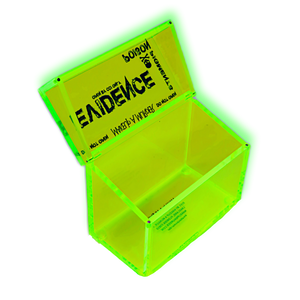 evidence case case evidence poison pigment crime scene makeup poison alt grunge alternative brands makeup murder makeup box acrylic glow neon 