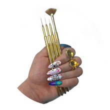 Load image into Gallery viewer, SKETCH ARTIST EYELINER BRUSH GRAPHIC LINER NEON MAKEUP NEON PIGMENT METAL HANDLE WEIGHTED BRUSH EASY GRIP FINE DETAIL DETAILER GOLD ARTIST PRO BRUSH PROFESSIONAL  Edit alt text